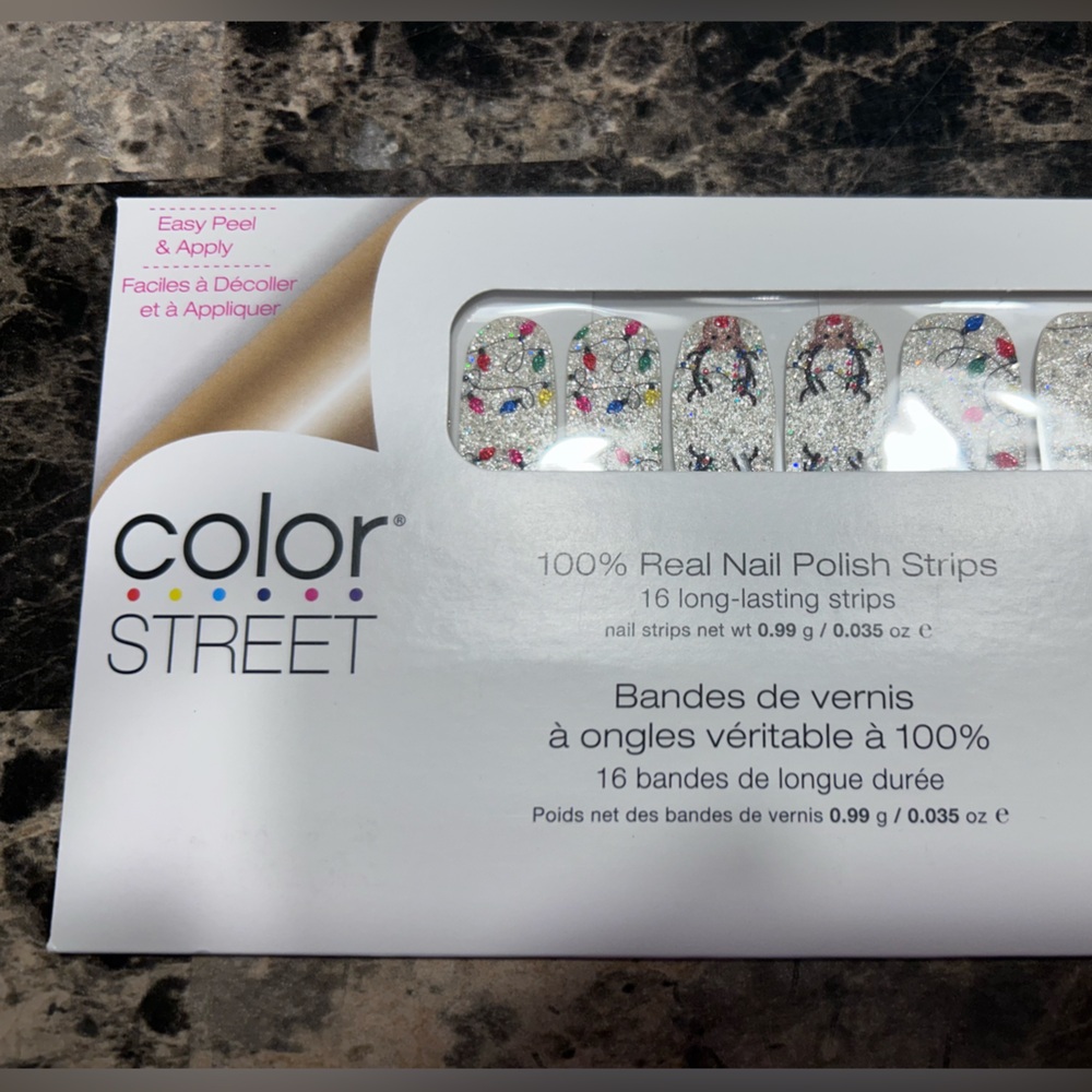 NWT Color Street Nail Strips What Fun It Is (lights and reindeer) Christmas